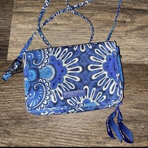 Vera Bradley Blue Floral Crossbody With Strap BLUE